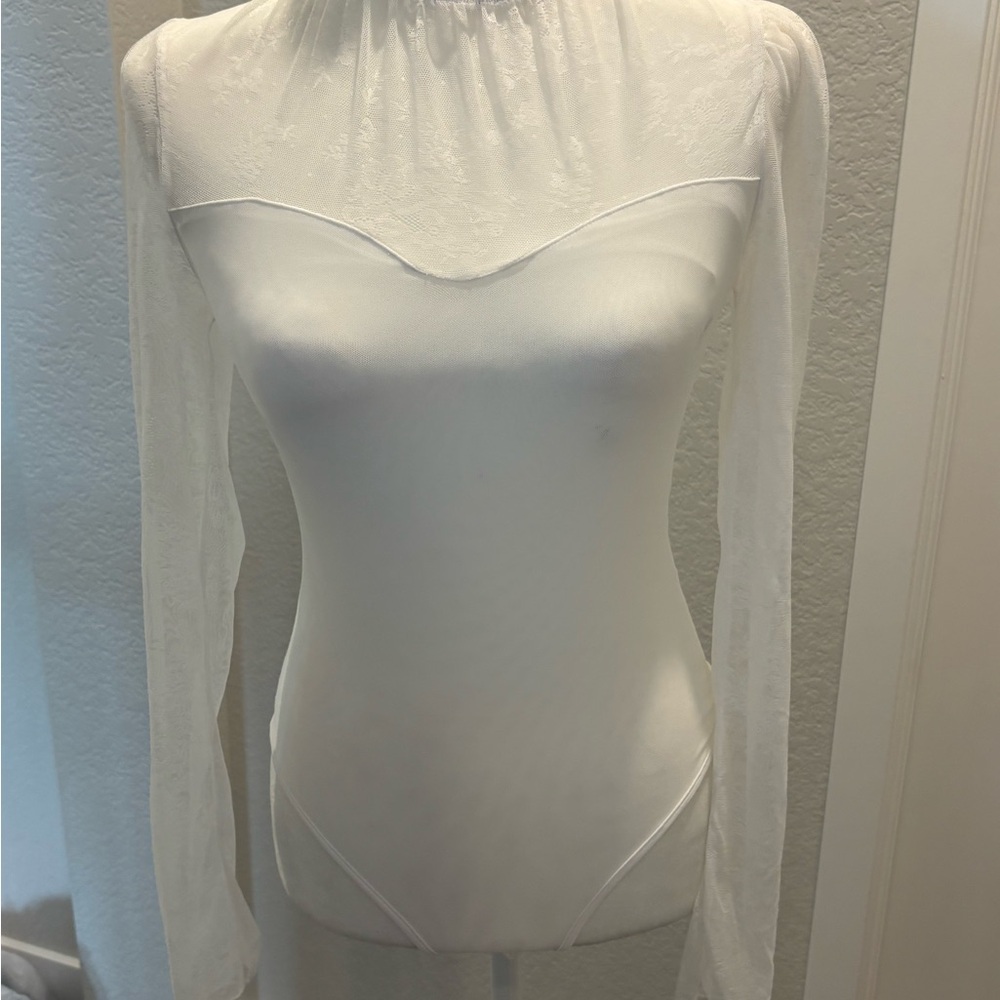 White Long Sleeve Body Suit